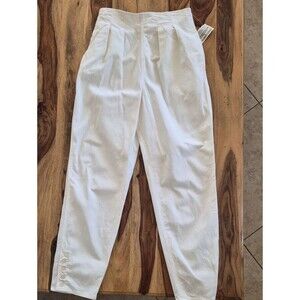 Perry Ellis, 80s, Ultra High Waist,Pleats with Back Zip Up & One Button Closure